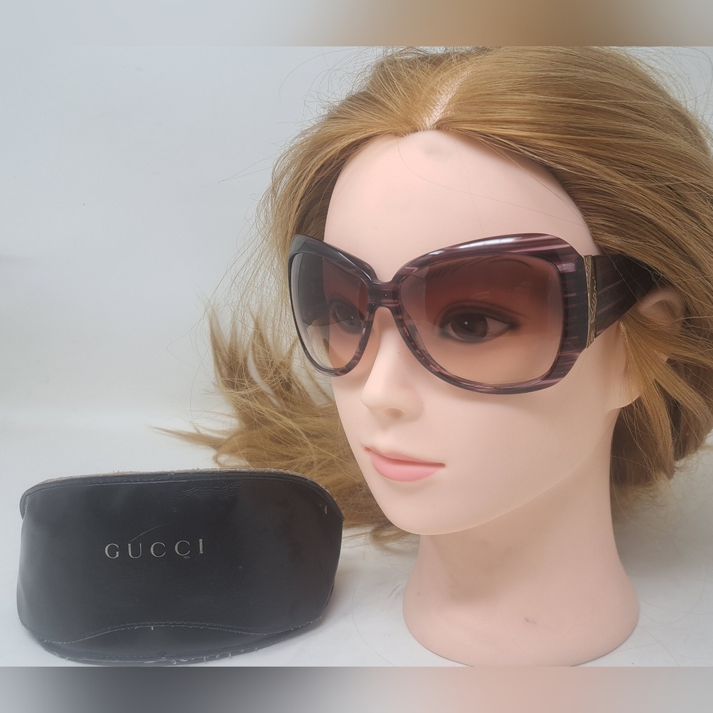 Gucci Women's Sunglasses Square Purple GG2931/S Vintage Y2K 90s Italy 60-12-120